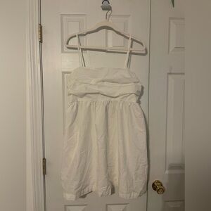 Women's Ruched Babydoll Dress - A New Day™ White XXL